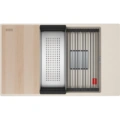 Zlewozmywak Franke Kanon KNG PRO 110-62 Orzechowy Fragranite 125.0749.666 Zlewozmywak Franke Kanon KNG PRO 110-62 Orzechowy Fragranite wraz z dodatkami w komplecie: wkładka ociekowa + rollmata + drewniana deska kuchenna