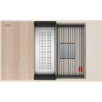 Zlewozmywak Franke Kanon KNG PRO 110-62 Orzechowy Fragranite 125.0749.666 Zlewozmywak Franke Kanon KNG PRO 110-62 Orzechowy Fragranite wraz z dodatkami w komplecie: wkładka ociekowa + rollmata + drewniana deska kuchenna
