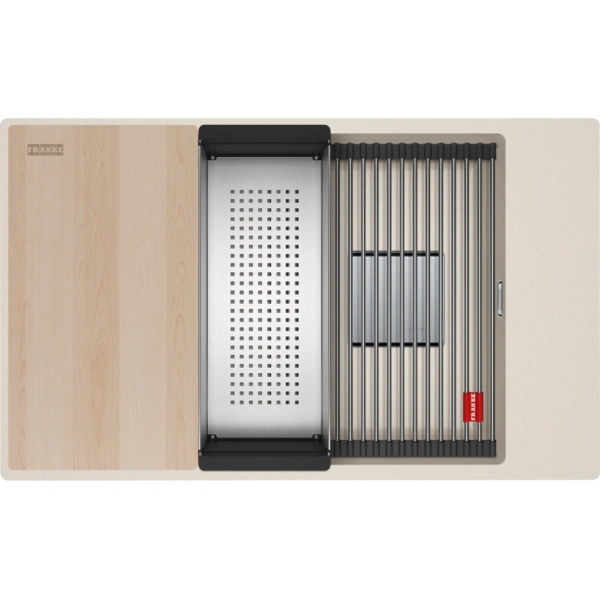 Zlewozmywak Franke Kanon KNG PRO 110-62 Orzechowy Fragranite 125.0749.666 Zlewozmywak Franke Kanon KNG PRO 110-62 Orzechowy Fragranite wraz z dodatkami w komplecie: wkładka ociekowa + rollmata + drewniana deska kuchenna