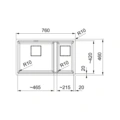 Zlewozmywak Franke Kanon KNG PRO 160-46-21 Łupkowy szary/Czarny odpływ Fragranite 125.0749.683 - obrazek 3