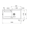 Zlewozmywak Franke MarisX MXK 611-100 Onyx Fraceram 124.0745.402 - obrazek 5