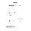 Zlewozmywak SCHOCK PINEDO D-100XS Croma CRISTALITE - obrazek 2