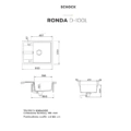 Zlewozmywak SCHOCK RONDA D-100L Vanilla CRISTALITE - obrazek 2