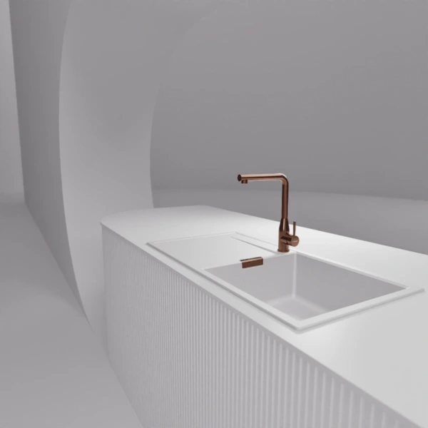 Bateria kuchenna SCHOCK KETO 518.000 COB Copper Brushed ze stałą wylewką 2 Bateria kuchenna SCHOCK KETO 518.000 COB Copper Brushed ze stałą wylewką - Ekspert-AGD.com 2