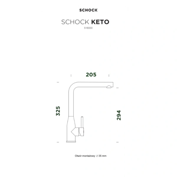 Bateria kuchenna SCHOCK KETO 518.000 COB Copper Brushed ze stałą wylewką 4 Bateria kuchenna SCHOCK KETO 518.000 COB Copper Brushed ze stałą wylewką - Ekspert-AGD.com 4