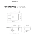 Zlewozmywak SCHOCK FORMHAUS D-100LS Asphalt CRISTALITE - obrazek 2