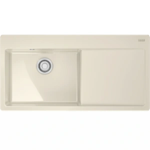 Zlewozmywak Franke MythosX MYK 611-100 Kremowy Fraceram, Prawy ociekacz 124.0749.513
