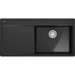 Zlewozmywak Franke MythosX MYK 611-100 Onyx Fraceram, Lewy ociekacz 124.0749.508