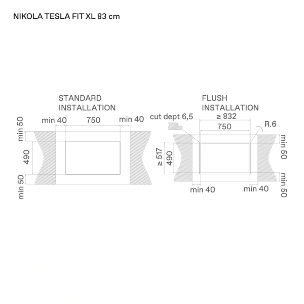 Płyta indukcyjna z okapem Elica NIKOLATESLA FIT XL SL RAW BR/A/83 (wyciąg) Czarne matowe szkło PRF0210735 - Ekspert-AGD.com 4