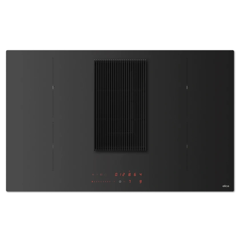 Płyta indukcyjna do zabudowy zintegrowana z okapem Elica NIKOLATESLA PRIME S+ SL RAW BL/A/83 (wyciąg) Czarne matowe szkło PRF0210554