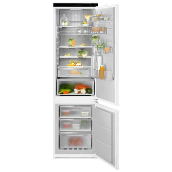 Chłodziarko-zamrażarka Electrolux E7MNAE19S TwinTech NoFrost Cooling 360 Chłodziarko-zamrażarka do zabudowy Electrolux E7MNAE19S TwinTech NoFrost Cooling 360 GreenZone CustomFlex 188,4 cm 700